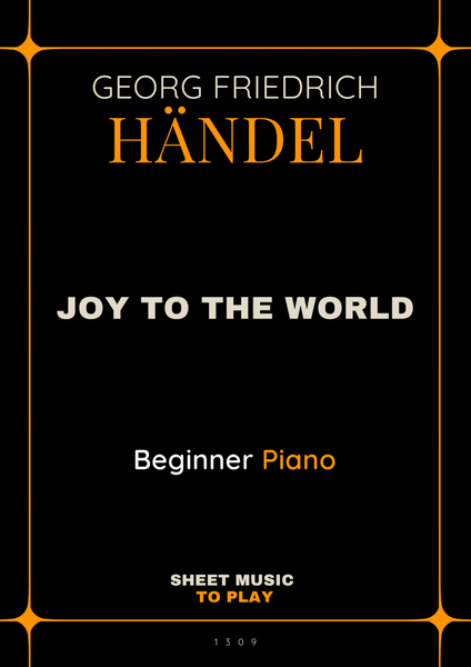 Joy To The World - Easy Piano - W/Chords (Full Score) image number null