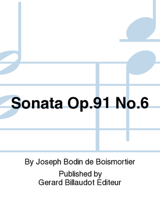Book cover for Sonata Op. 91, No. 6