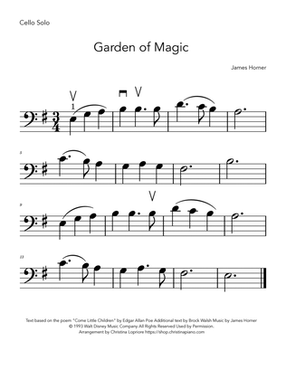 Book cover for Garden Of Magic - Cello Solo