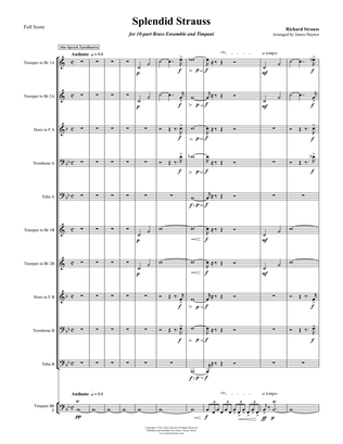 SPLENDID Strauss for 10-part Brass Ensemble and Timpani