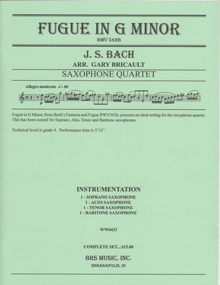 Fugue In G Minor. BWV542b
