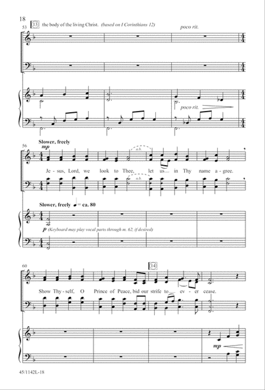 The Church's One Foundation 4-Part scores gallery preview page 20