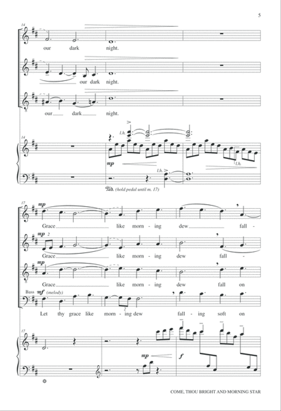 Come Thou Bright and Morning Star 4-Part scores gallery preview page 6