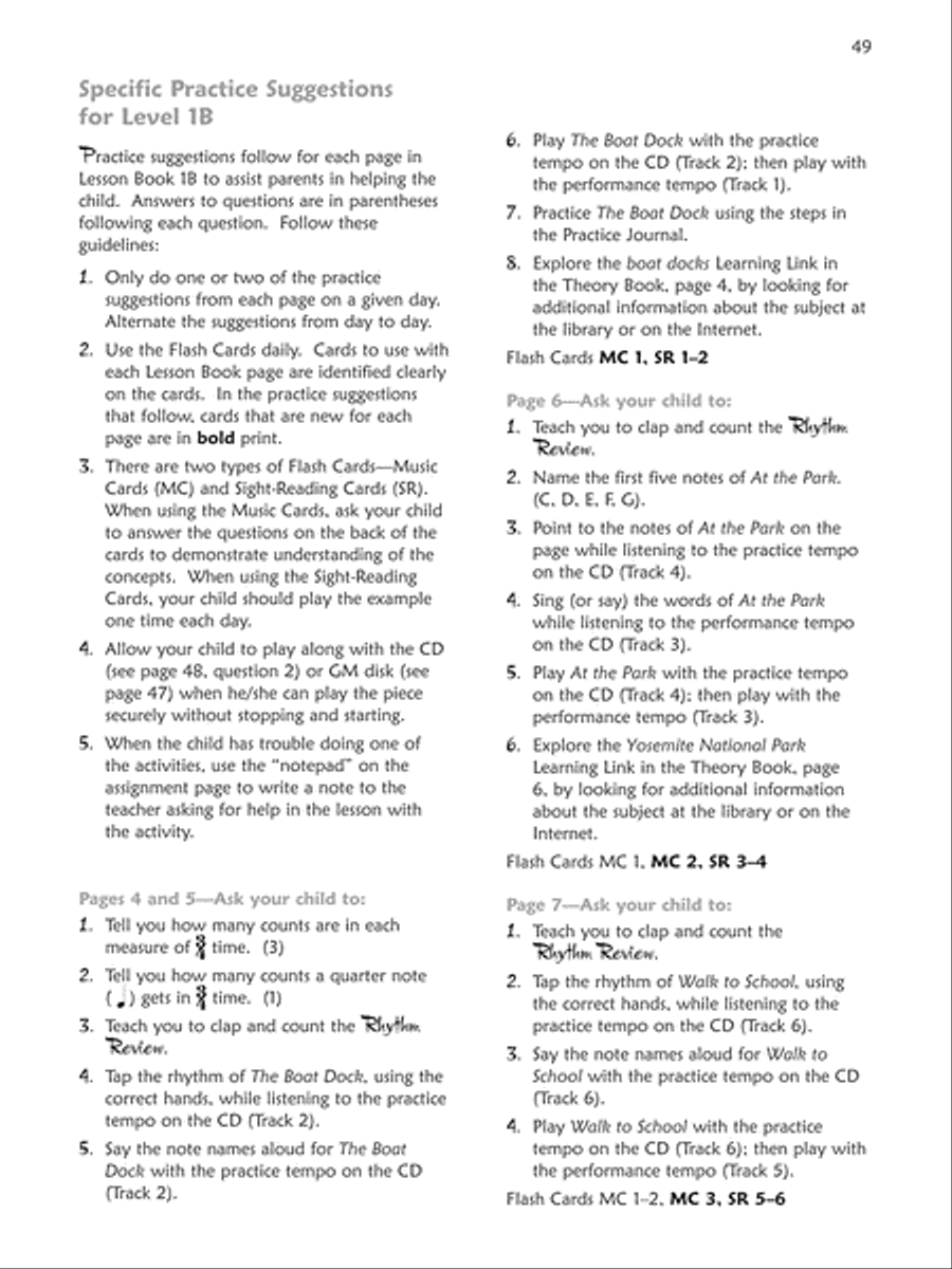 Premier Piano Course At-Home Book, Book 1B Piano Method scores gallery preview page 4