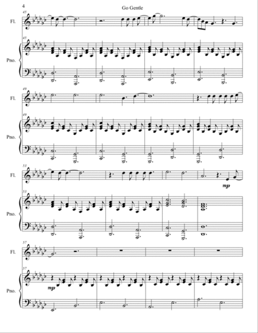 Go Gentle Flute Solo scores gallery preview page 5