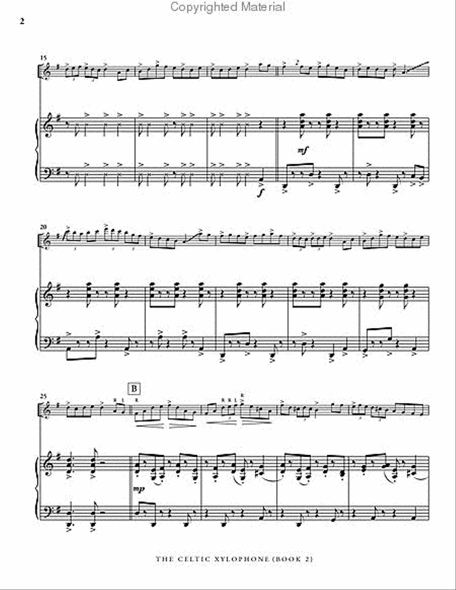Celtic Xylophone, Book 2 (piano reduction) Percussion Ensemble scores gallery preview page 3