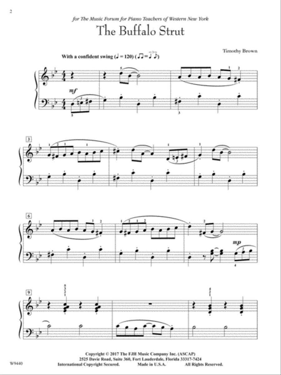 The Buffalo Strut The Buffalo Strut Piano Solo scores gallery preview page 3