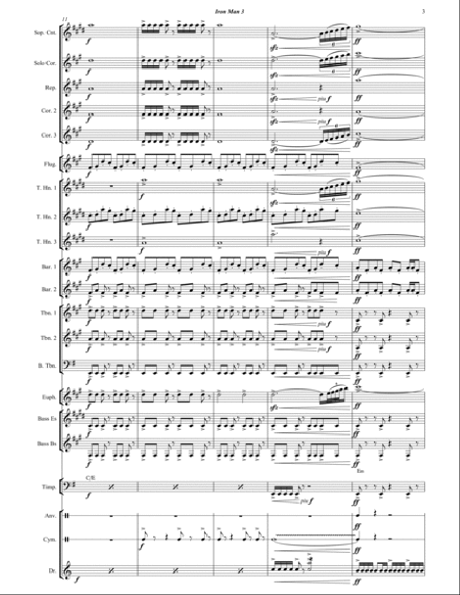 Iron Man 3 Brass Band scores gallery preview page 4