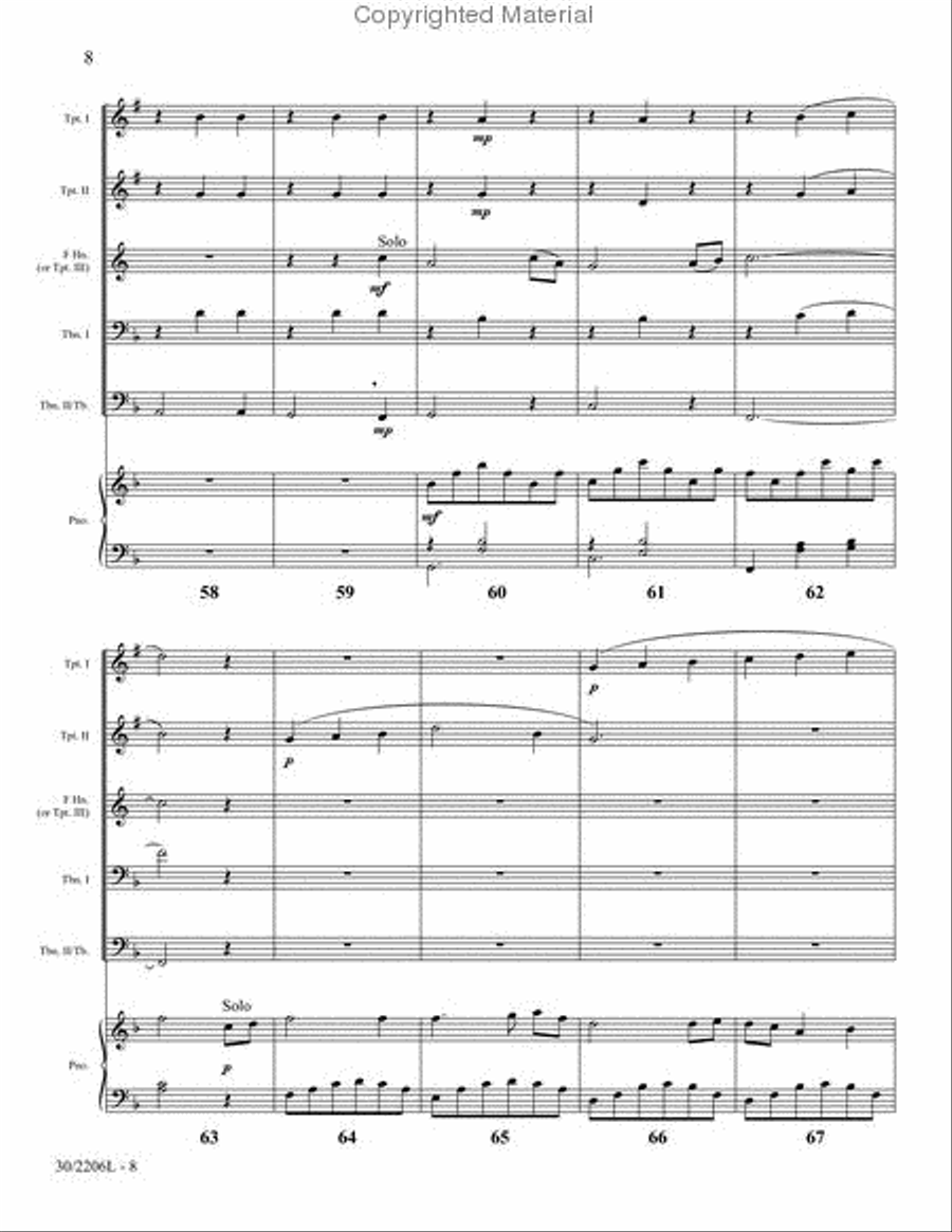 When I Can Read My Title Clear Brass Ensemble scores gallery preview page 9