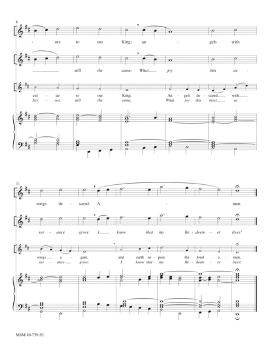 Jesus Shall Reign Where'er the Sun (I Know that My Redeemer Lives) Choir scores gallery preview page 2