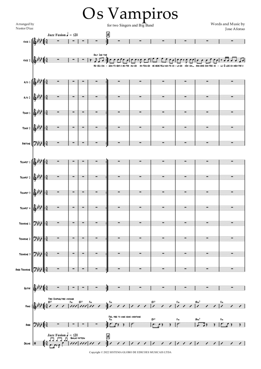 Os Vampiros Os Vampiros Jazz Ensemble scores gallery preview page 1