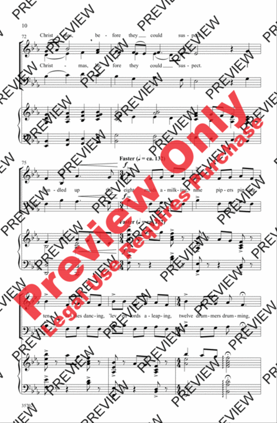 The Twelve Days After Christmas 3-Part scores gallery preview page 10