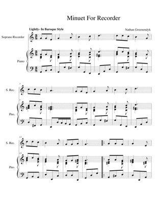 Minuet for Recorder