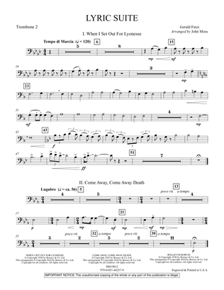 Lyric Suite - Trombone 2