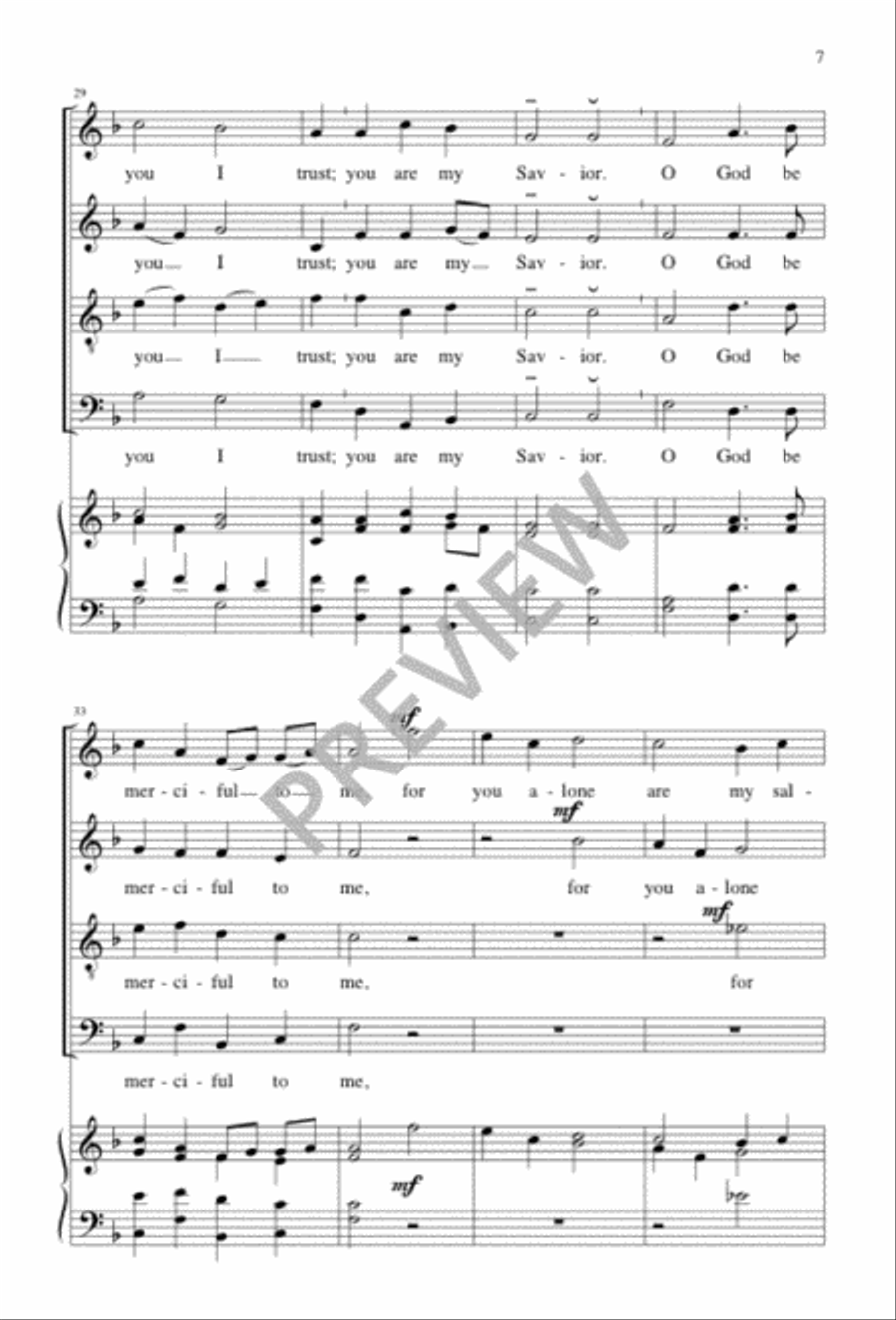 O God, Be Merciful to Me 4-Part scores gallery preview page 7