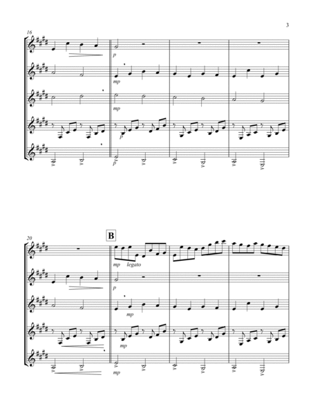 Canon in D (Pachelbel) (D) (Clarinet Quintet) image number null