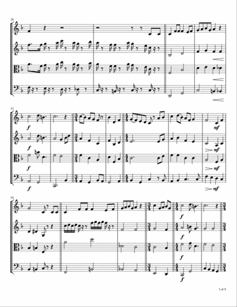 Twelve Days Of Christmas String Quartet scores gallery preview page 4