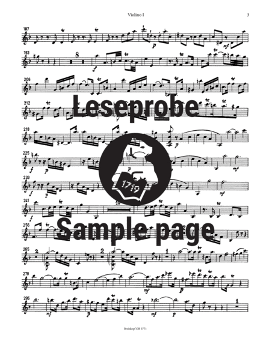 Harpsichord Concerto in D minor Wq 23 Orchestra scores gallery preview page 4