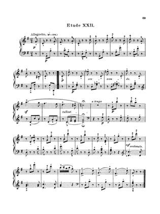 Bertini: Twenty-five Easy Studies, Op. 100