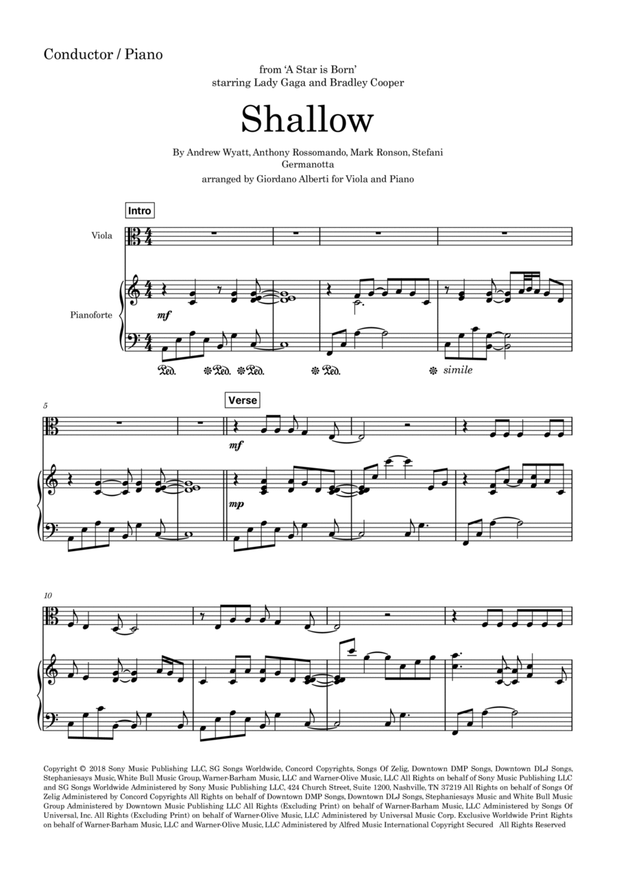 Shallow Viola scores gallery preview page 1