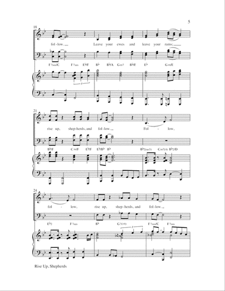 Rise Up, Shepherds Choir scores gallery preview page 5