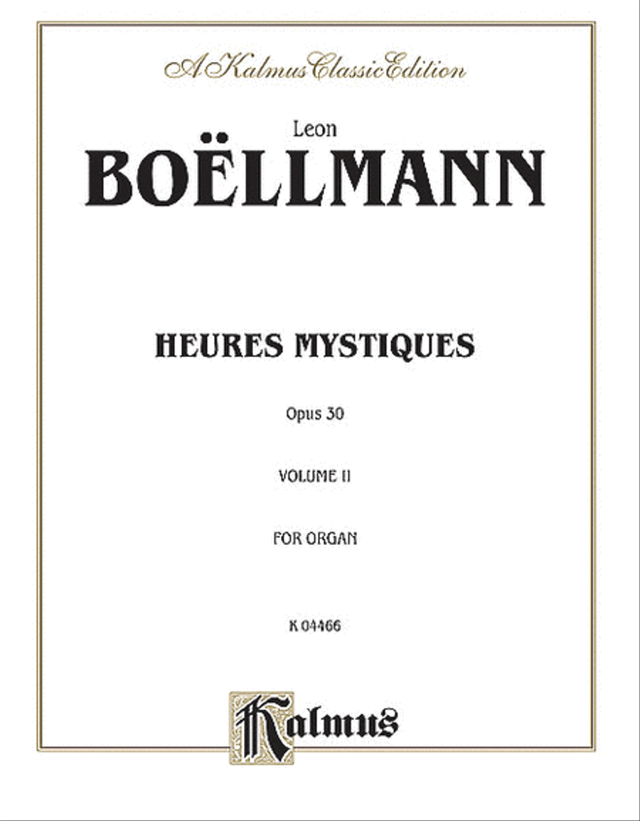 Heures Mystiques (Urtext) (Op. 30), Volume 2 Organ scores gallery preview page 1
