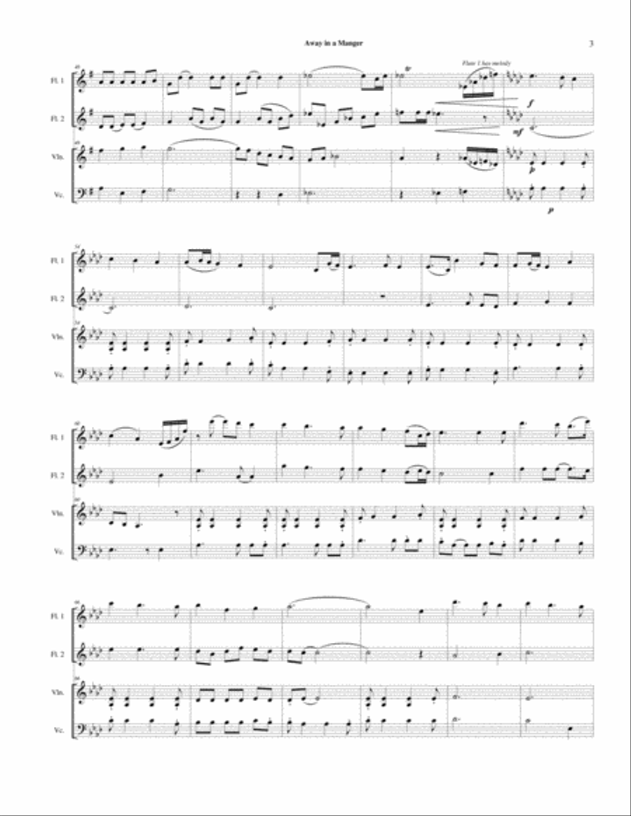 Away in a Manger Small Ensemble scores gallery preview page 4