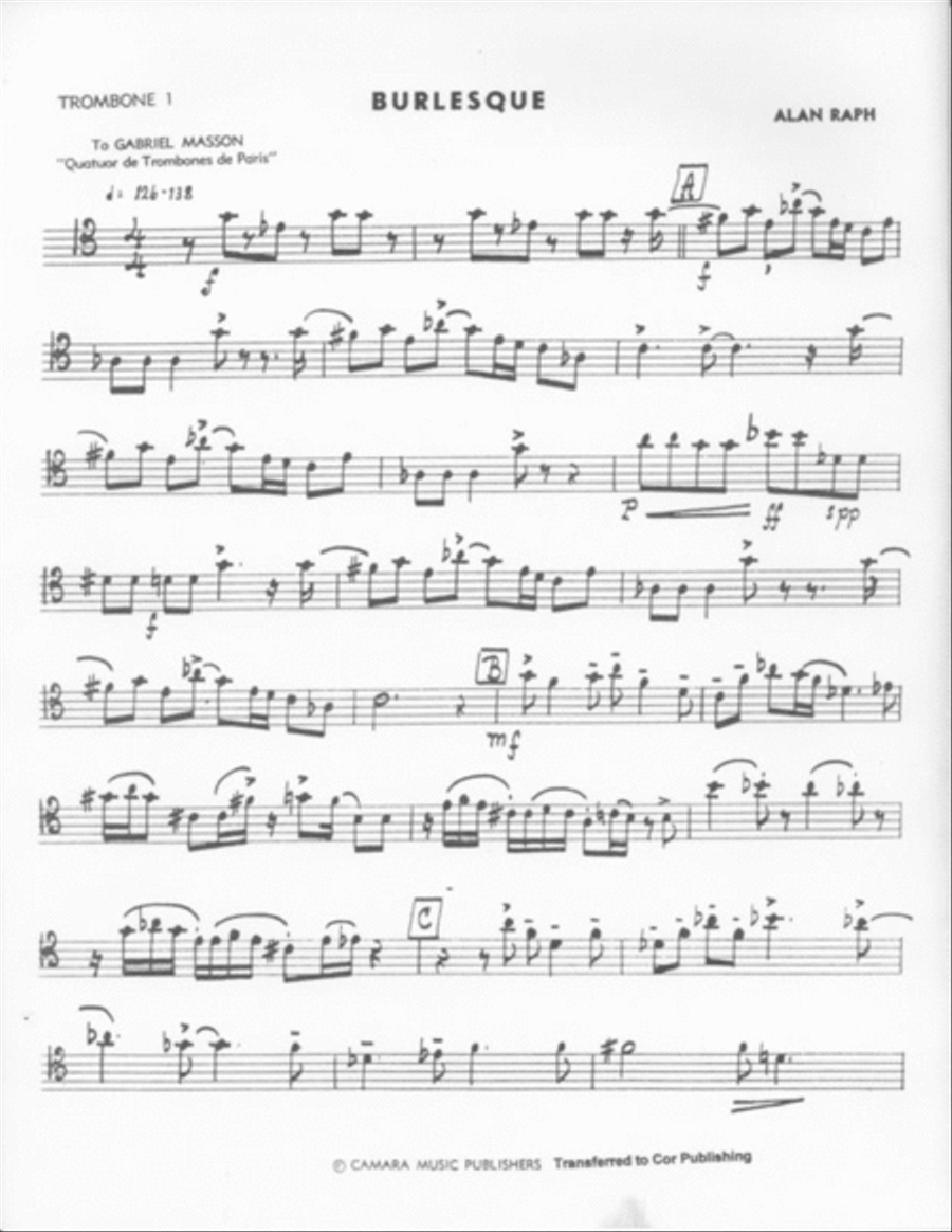 Burlesque Burlesque Trombone Quartet scores gallery preview page 1