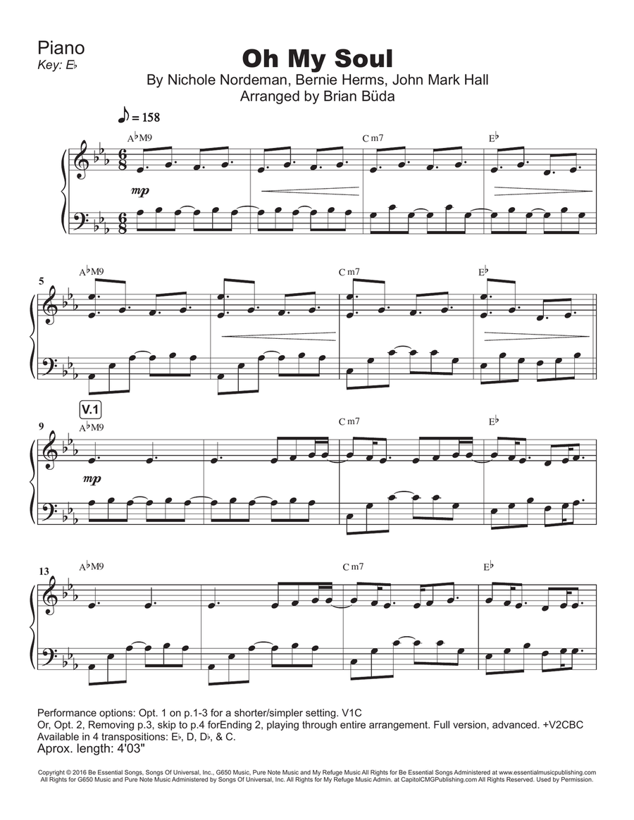 Oh My Soul Piano Solo scores gallery preview page 2