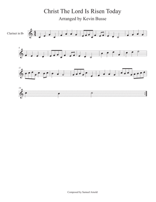 Book cover for Christ! The Lord Is Risen Today (Easy key of C) - Clarinet