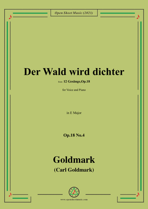 C. Goldmark-Der Wald wird dichter,Op.18 No.4,in E Major