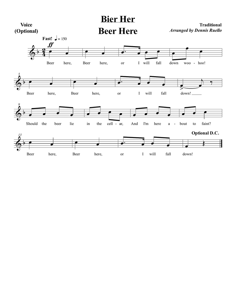 Bier Her (Beer Here) - German Band - Oktoberfest Bier Her (Beer Here) - German Band - Oktoberfest Large Ensemble scores gallery preview page 5