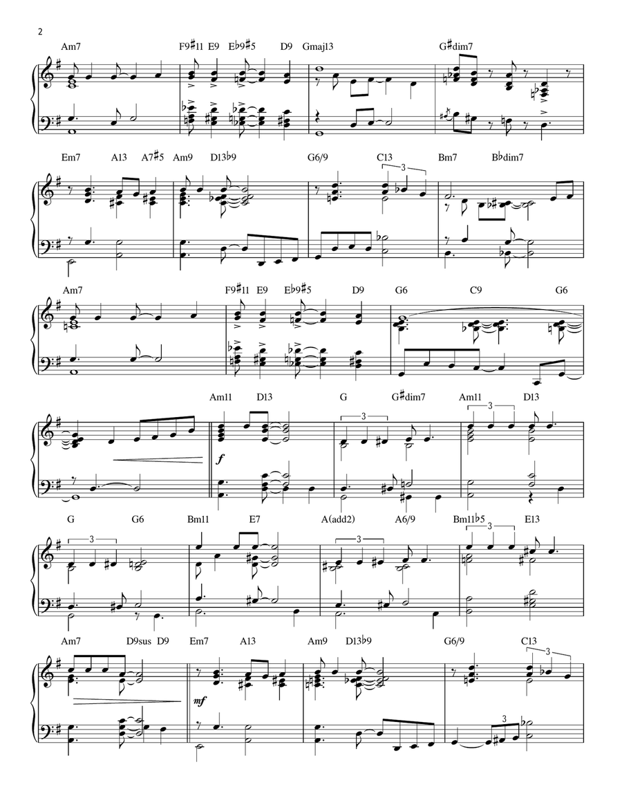 I Cover The Waterfront (arr. Brent Edstrom) Piano Solo scores gallery preview page 2