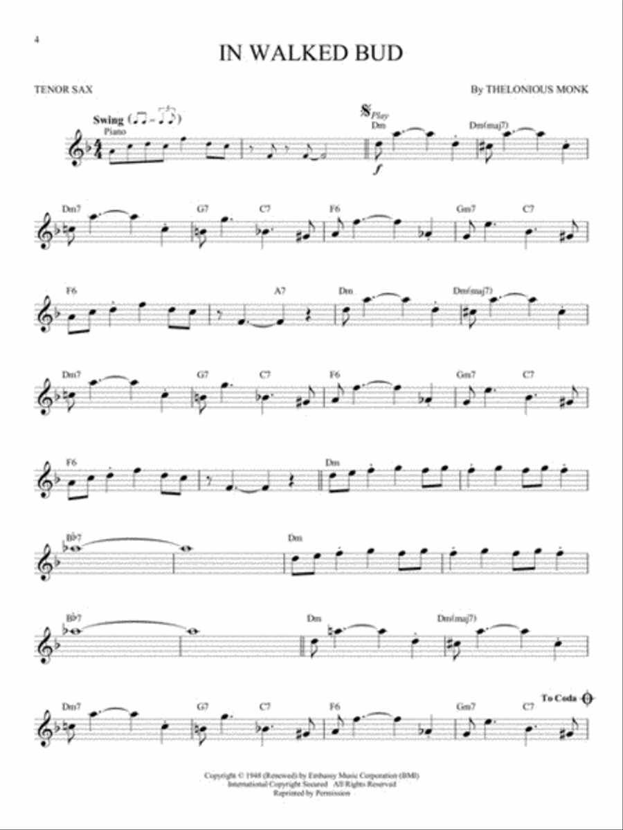 Jazz Classics Tenor Saxophone scores gallery preview page 4