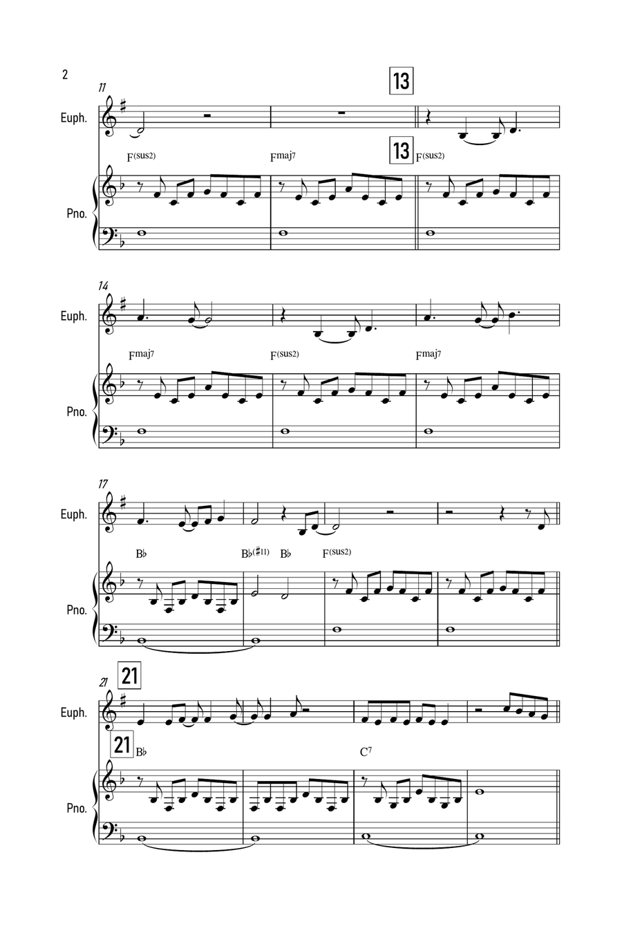 Cover Me In Sunshine Euphonium scores gallery preview page 2