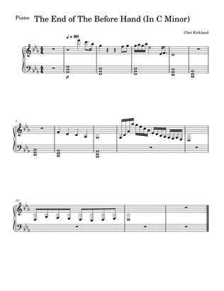 The End Of The Before-Hand (In C-Minor)