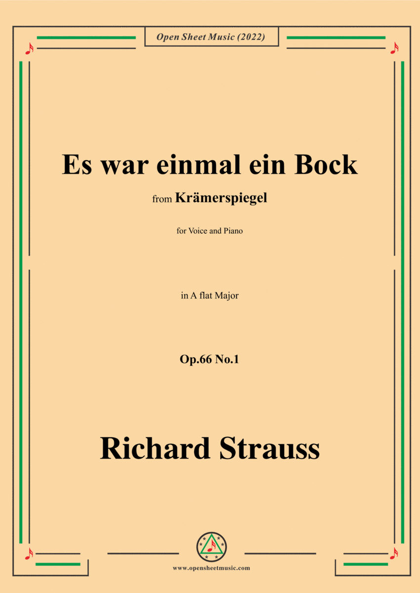 Richard Strauss-Es war einmal ein Bock,in A flat Major,Op.66 No.1 image number null