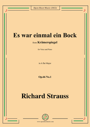 Book cover for Richard Strauss-Es war einmal ein Bock,in A flat Major,Op.66 No.1