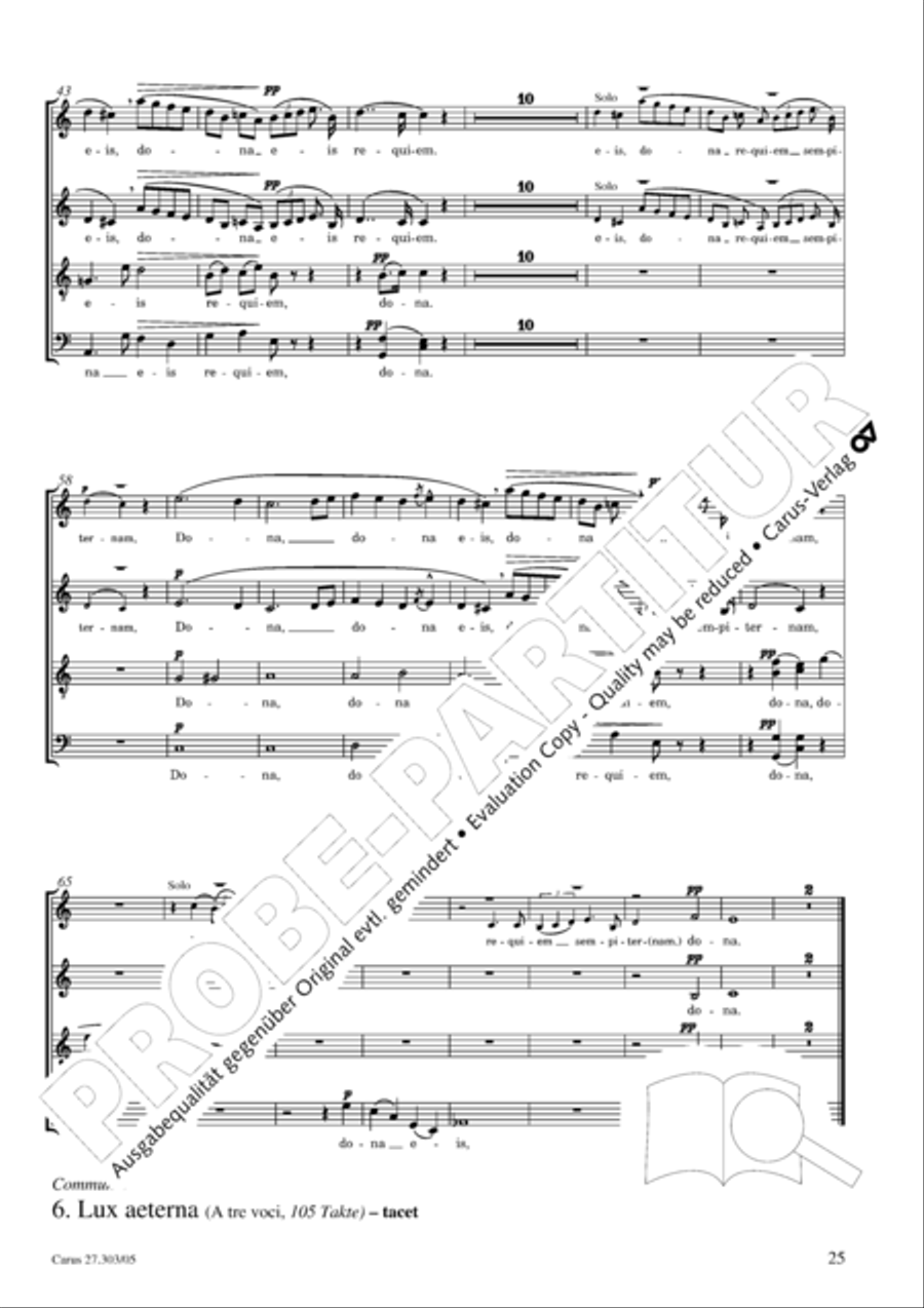 Messa da Requiem 4-Part scores gallery preview page 26