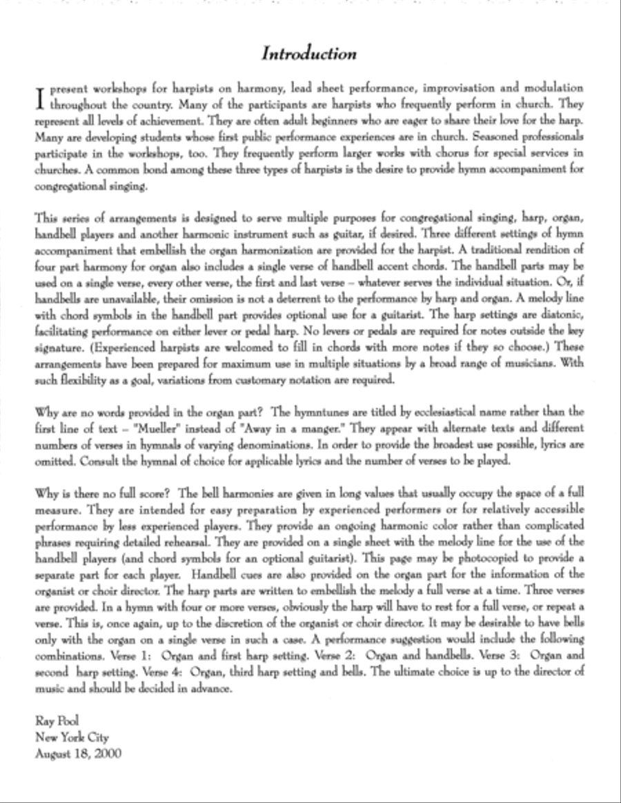 Hymn Accompaniments for All Harpists Volume 2 Handbell Choir scores gallery preview page 3
