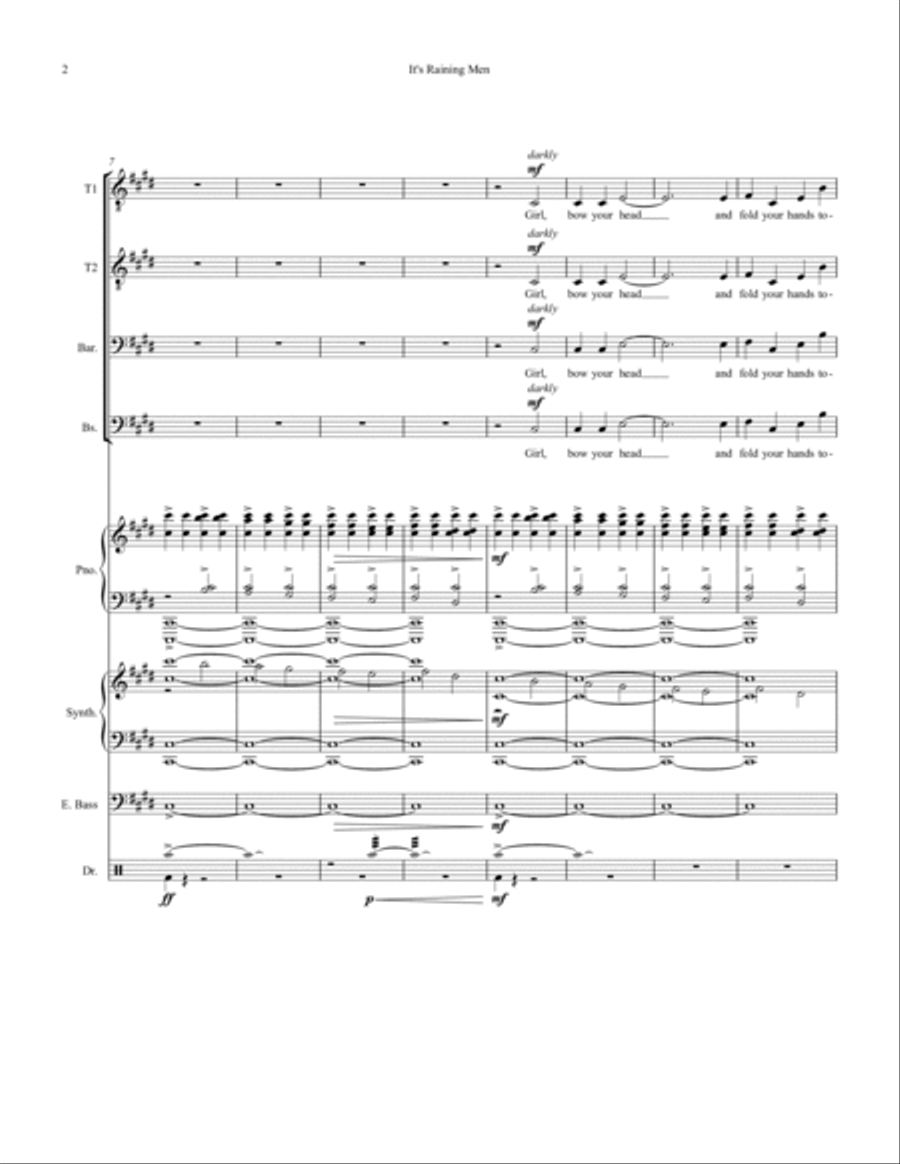 It's Raining Men Small Ensemble scores gallery preview page 2