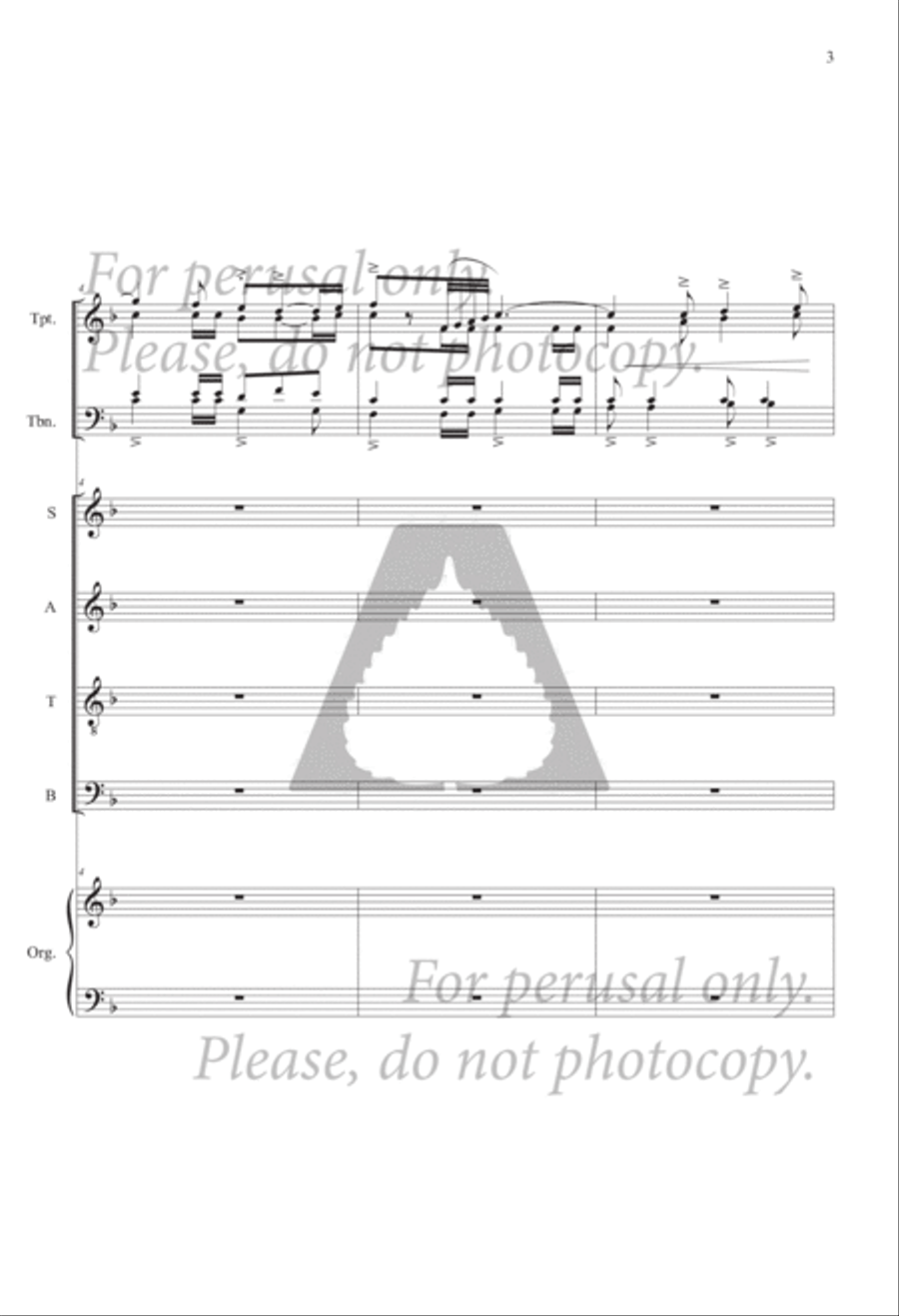 Shout for Joy to the World (Brass Full Score) Choir scores gallery preview page 4
