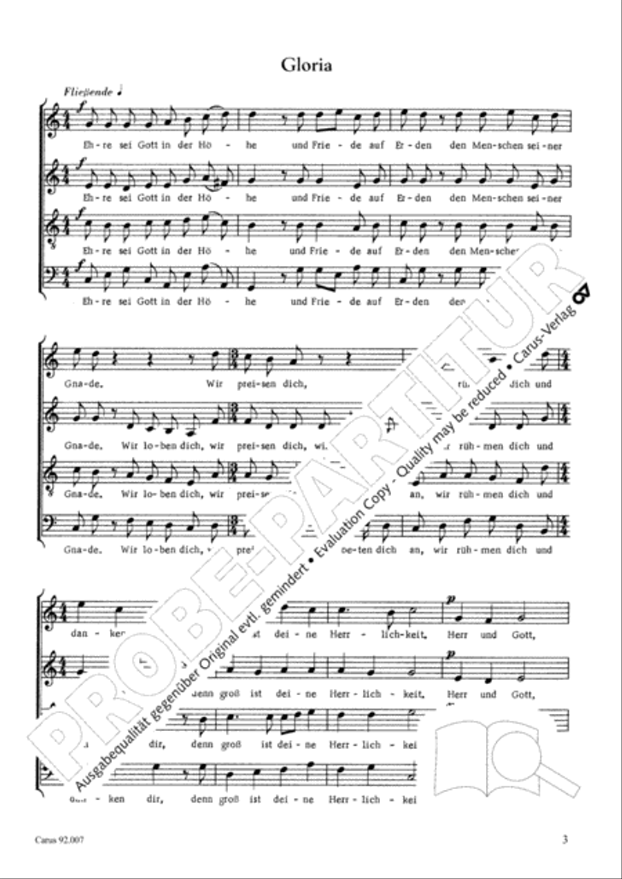 St. Bonifatius Messe 4-Part scores gallery preview page 4