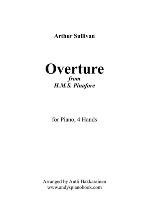 Book cover for Overture from H.M.S. Pinafore - Piano, 4 Hands