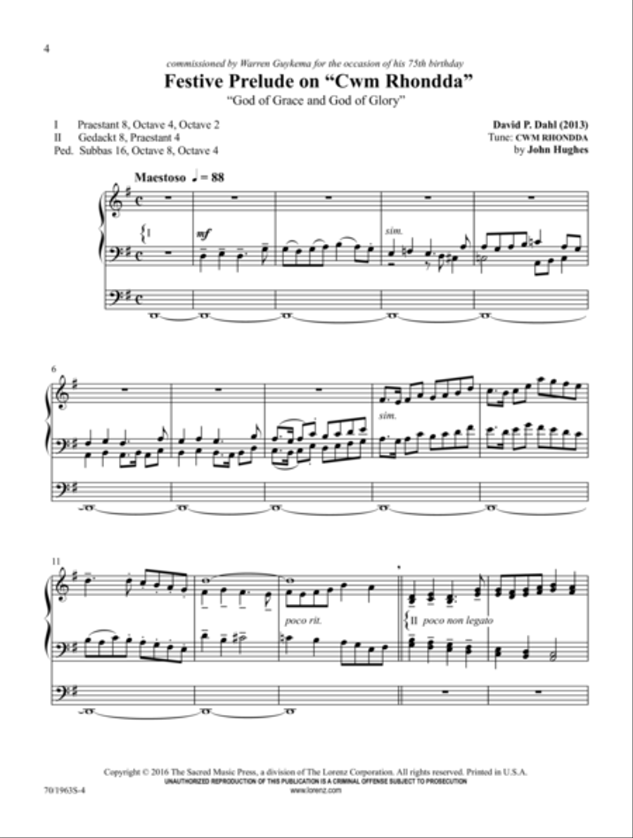 God of Grace and God of Glory Organ Solo scores gallery preview page 2