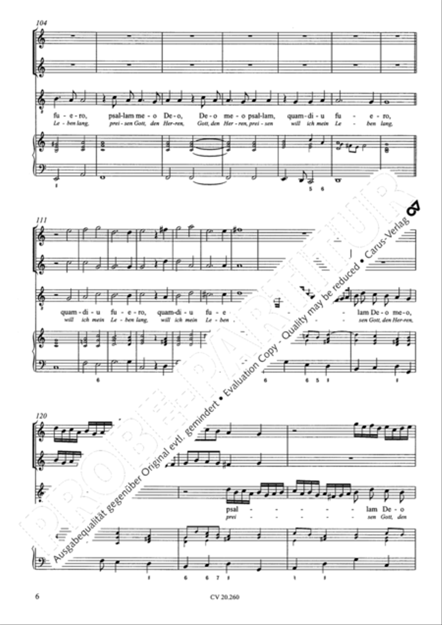 Cantabo Domino in vita mea Tenor Voice scores gallery preview page 7