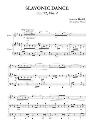 Slavonic Dance Op. 72 No. 2 for Oboe and Piano