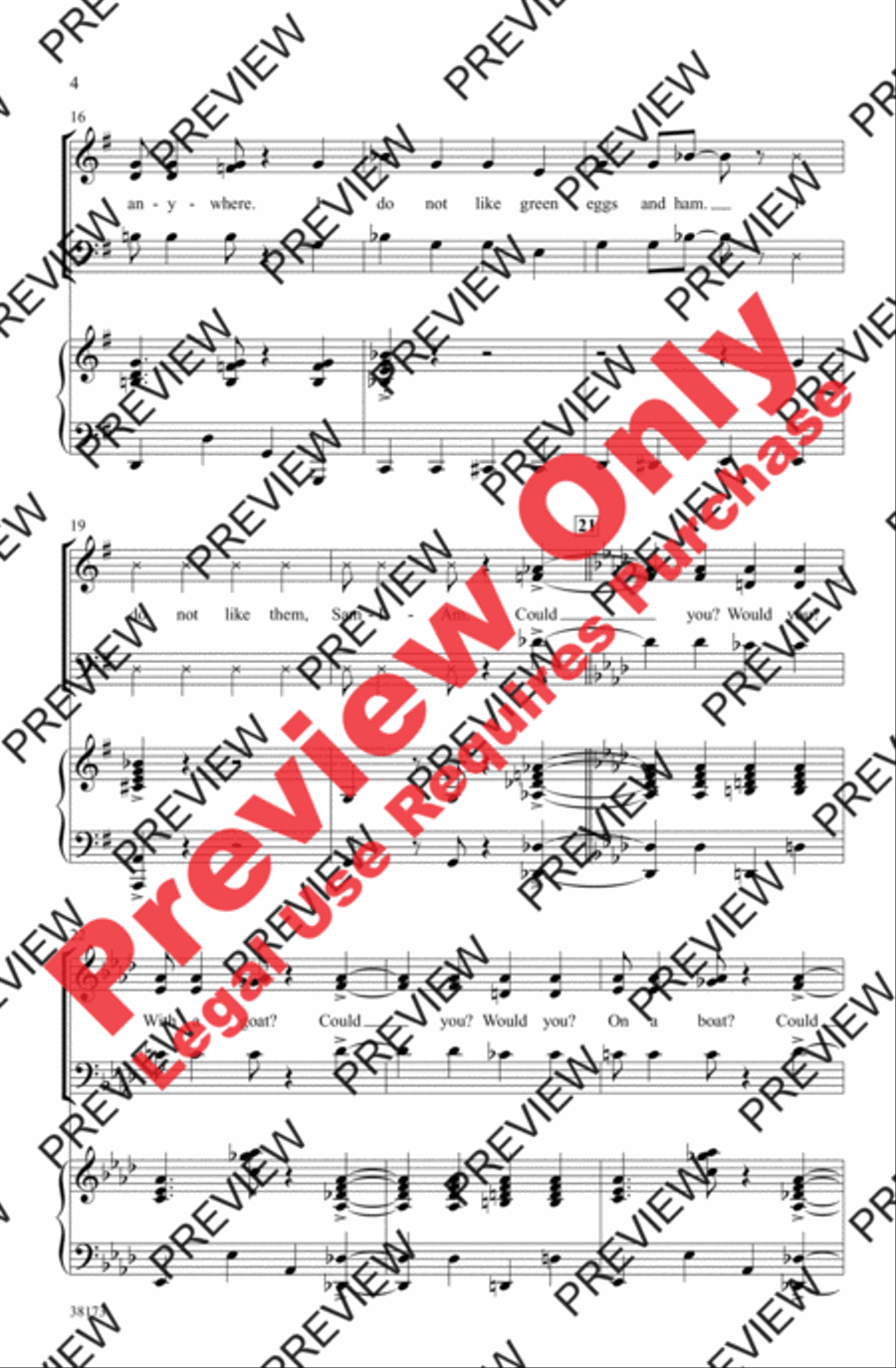 Green Eggs and Ham Green Eggs and Ham 3-Part scores gallery preview page 4
