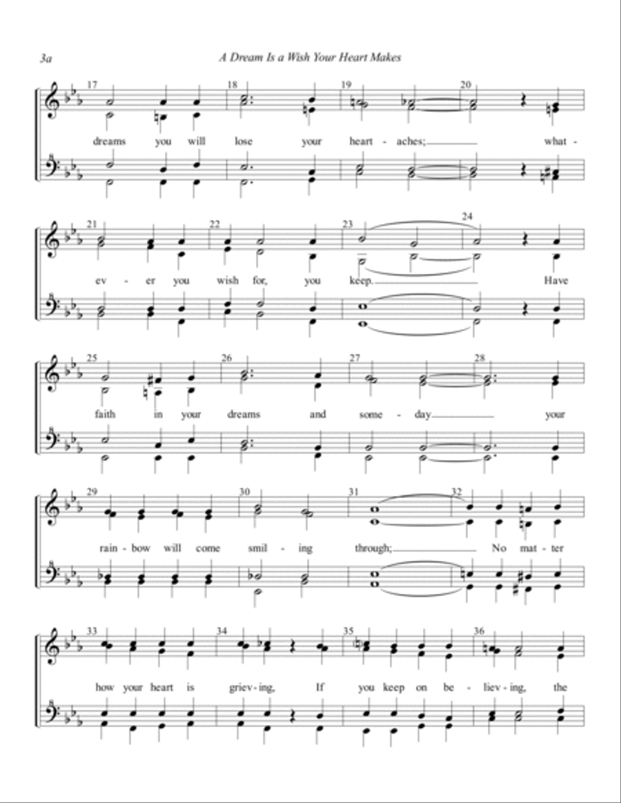 A Dream Is A Wish Your Heart Makes SSAA scores gallery preview page 2