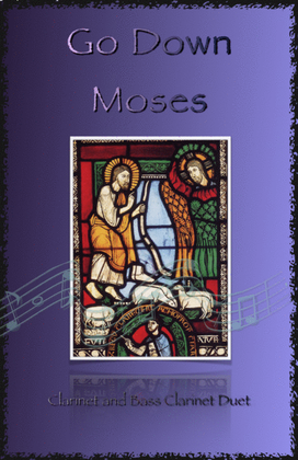 Book cover for Go Down Moses, Gospel Song for Clarinet and Bass Clarinet Duet